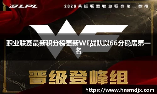 职业联赛最新积分榜更新WE战队以66分稳居第一名